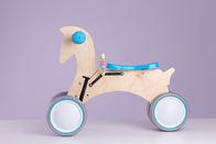 vélo d'équilibre de cheval de basculage de rondin de bouleau de la roue 6inch pour l'enfant en bas âge